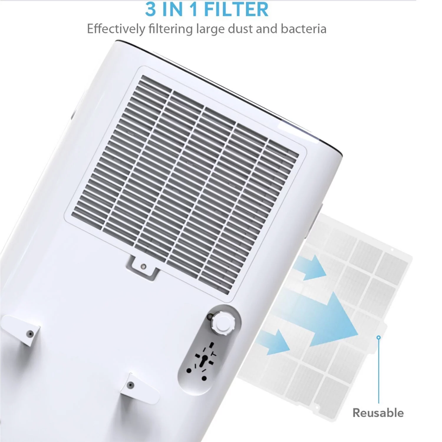 JHS Energy Star 25 Pt Dehumidifier in White - LED Display, 24H Timer