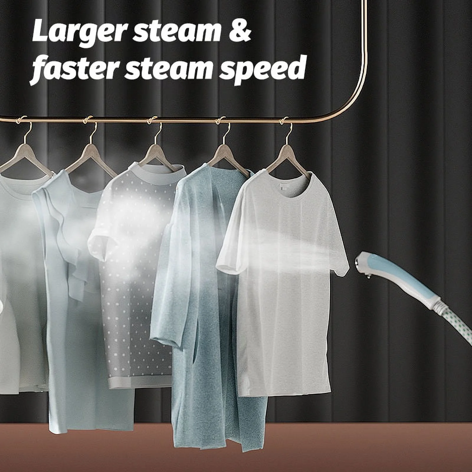 1800W Clothes Fabric Steamer, Adjustable Handheld Hanging Vertical Standing Steamer Quick Heat 1.6L Ironing Garment Steamer with Clothes Hanger Ironing Board for Household