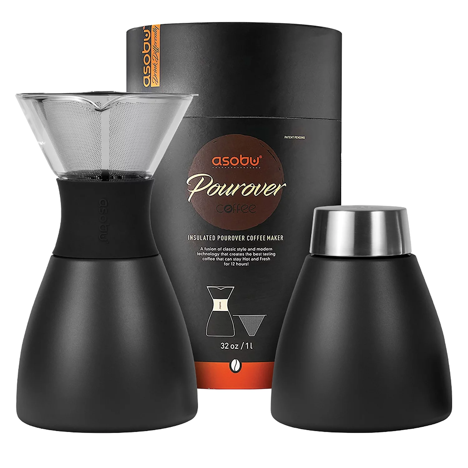 AdNart Pour Over Coffee Maker Black