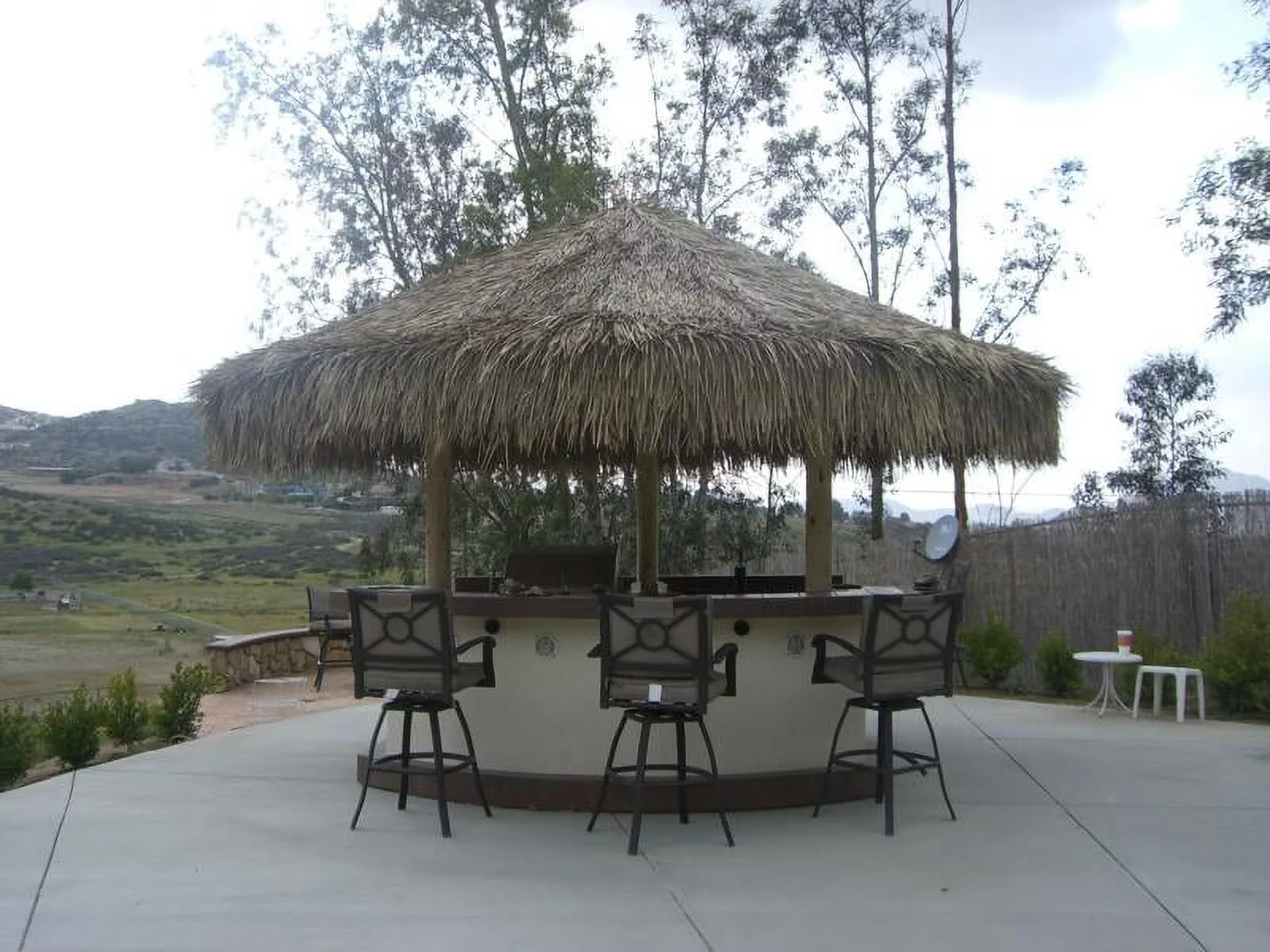 Backyard X-Scapes Mexican Palm Thatch Umbrella Cover, Natural, 9'