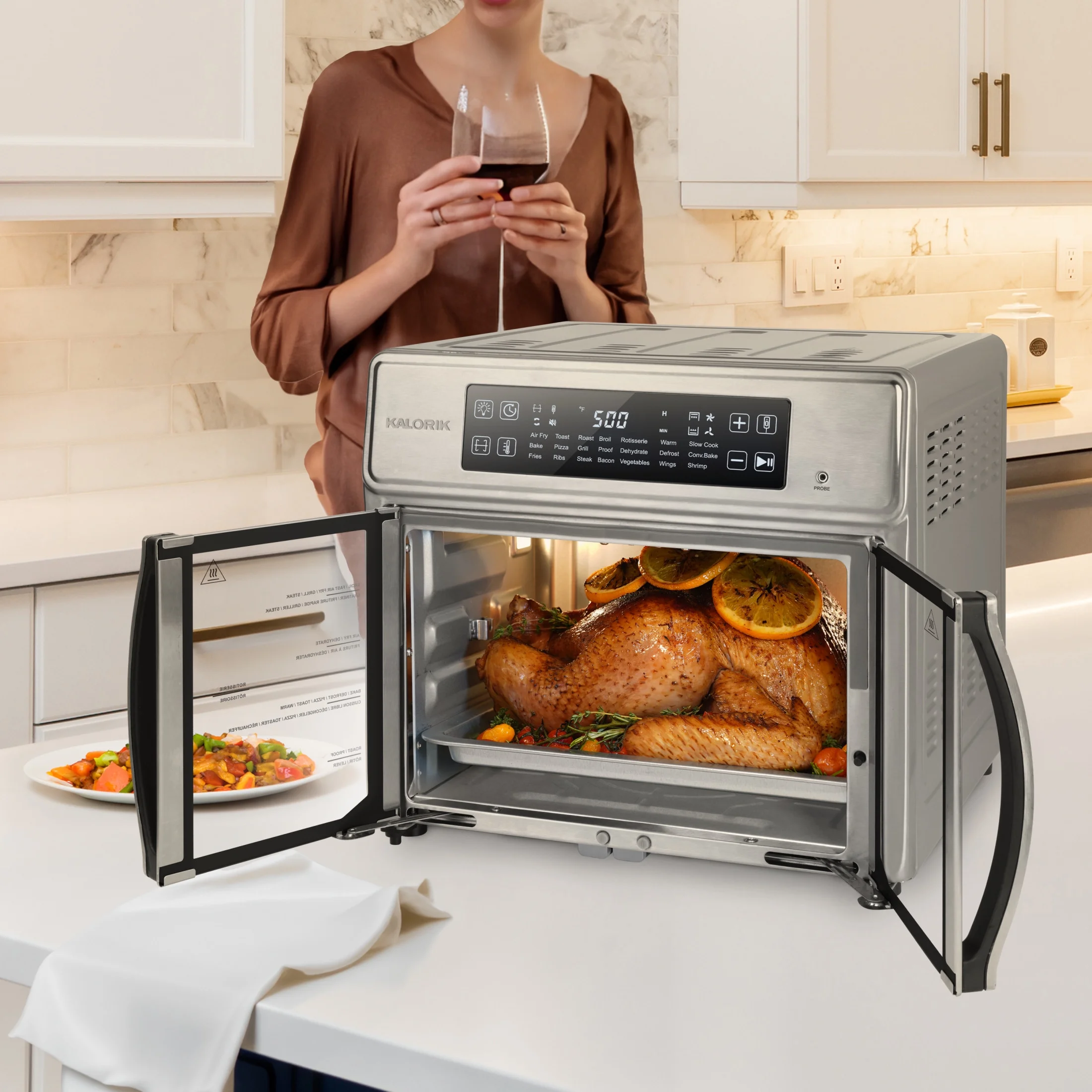 Kalorik MAXX Advance 26 Quart Digital Air Fryer Oven, in Stainless Steel (AFO 52233 SS)