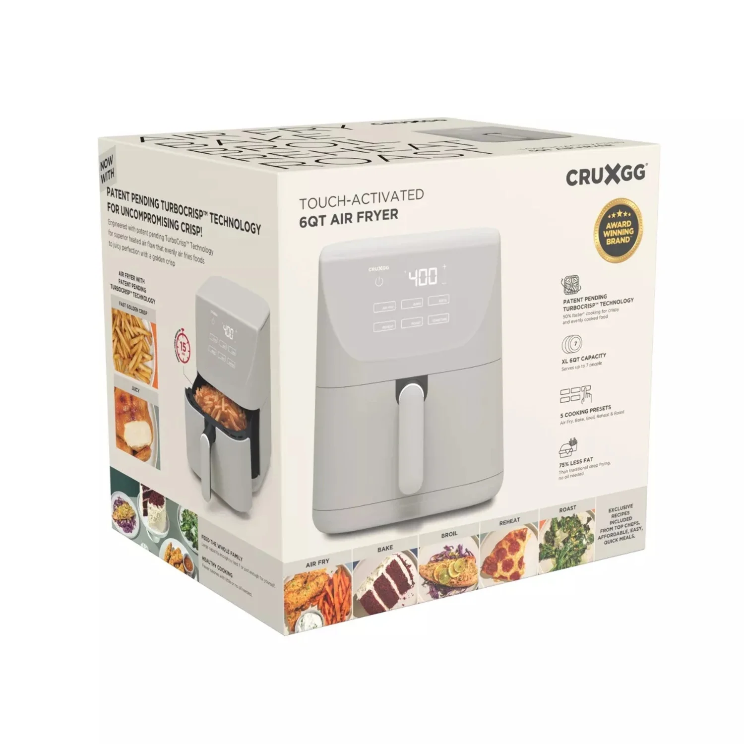 CRUXGG 6qt Touchscreen Air Fryer