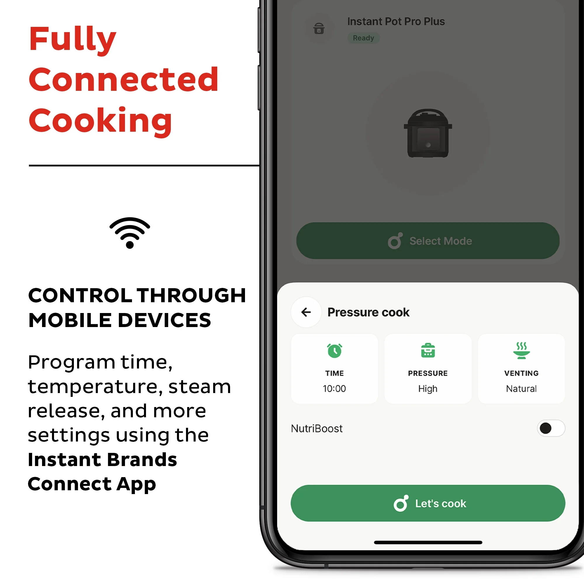 Instant Pot Pro Plus 6qt Electric Pressure Cooker with Wifi Smart Connect, Free Instant App with 1900 Recipes, 10-in-1 Functions