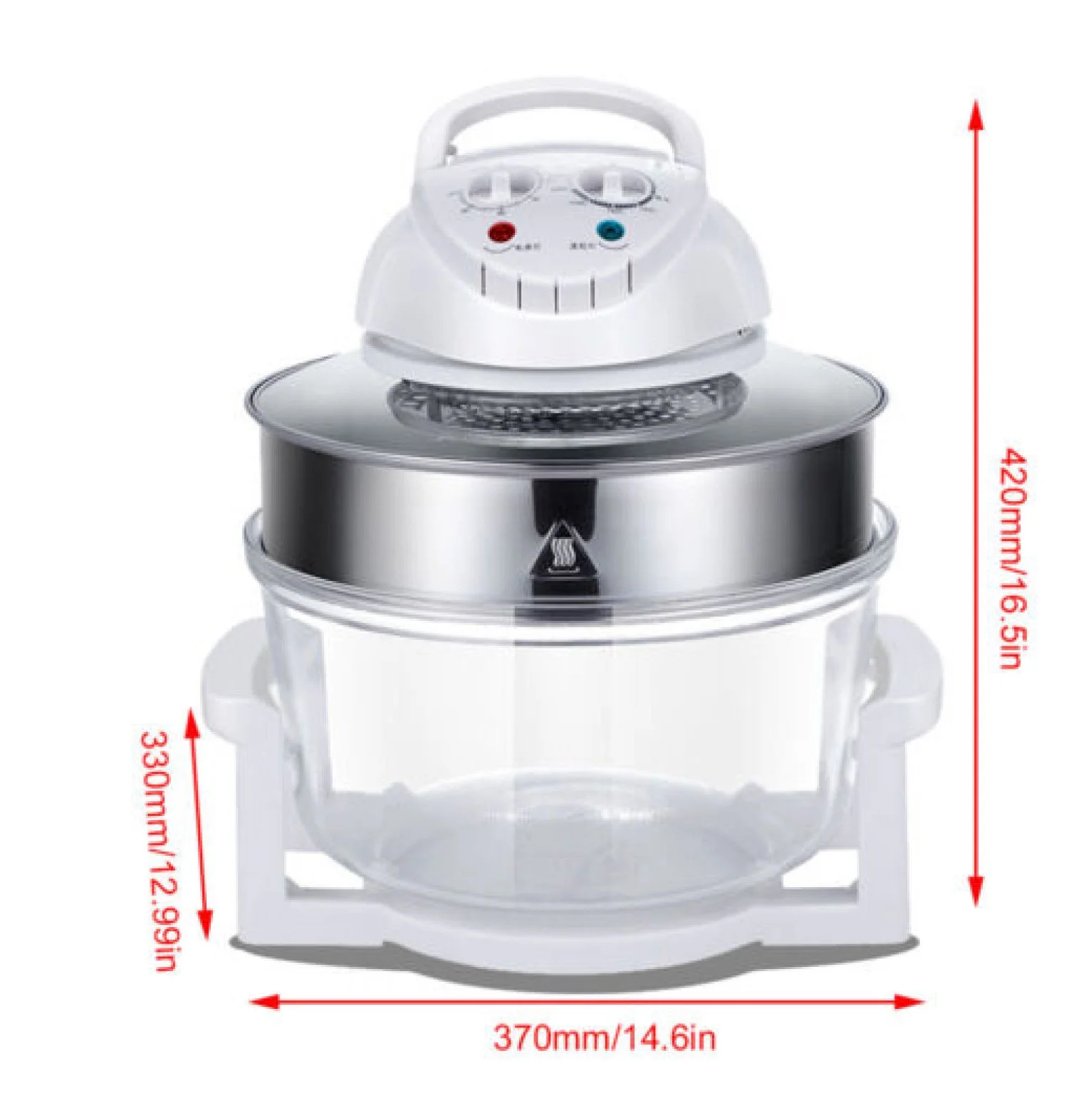 17L Turbo Electric Air Fryer Convection Oven Oil-Less Grill Roaster Cooker Baker