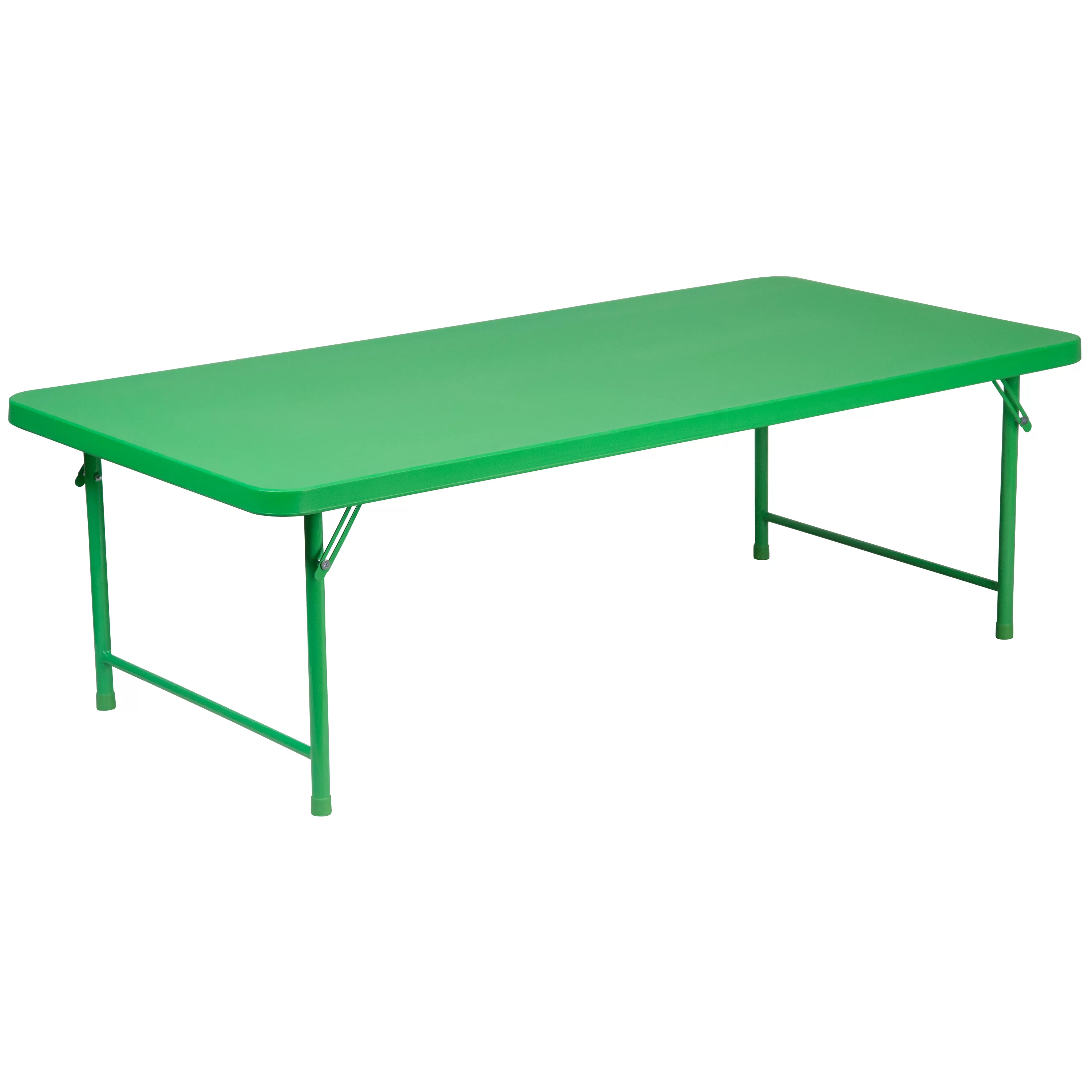 Flash Furniture 4.93-Foot Kid's Green Plastic Folding Table