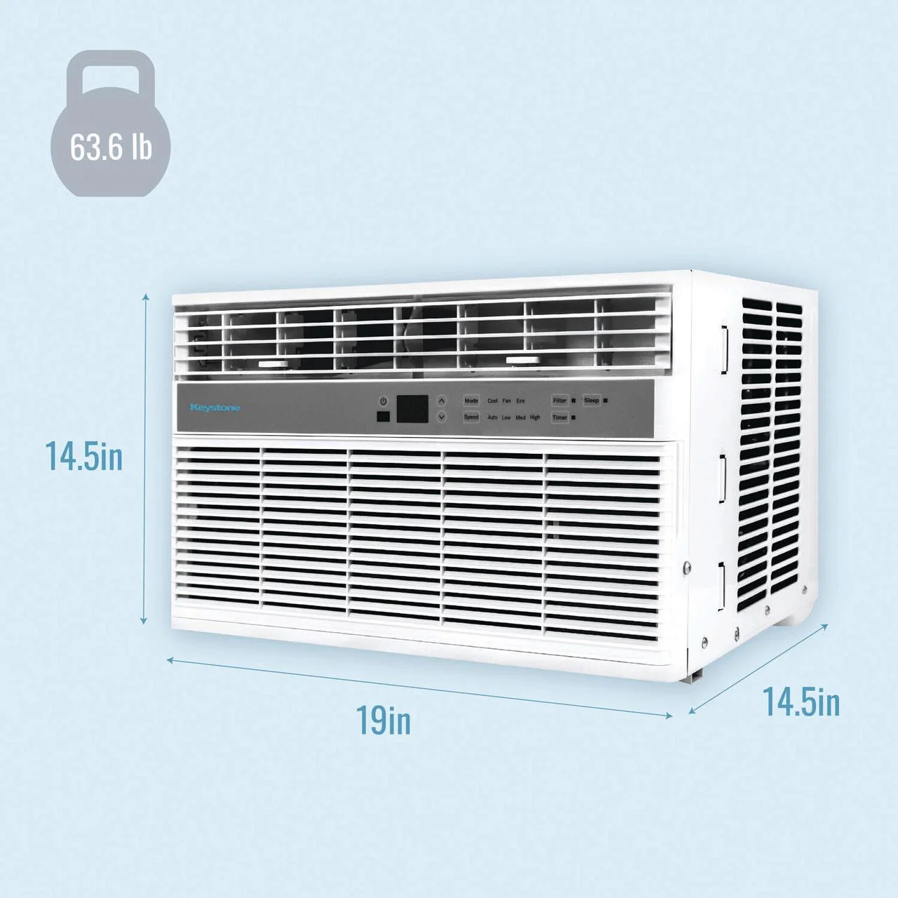 Keystone 10,000 BTU Window Mounted Air Conditioner with Remote Control, KYST101AD