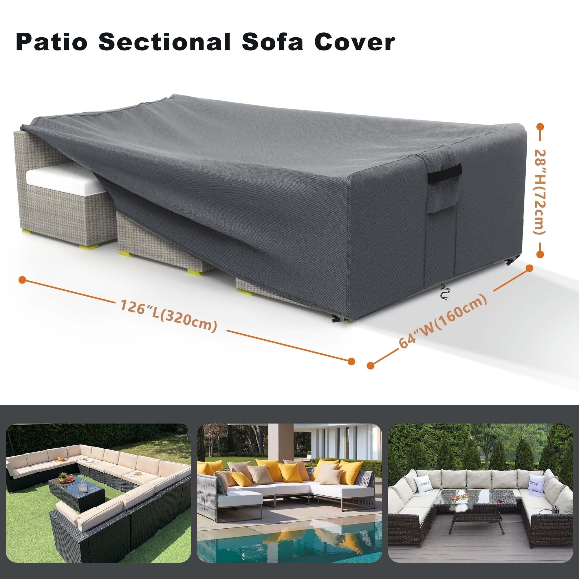 Heavy Duty Outdoor Furniture Cover Patio Waterproof Patio Set Cover 98'x98'x29'