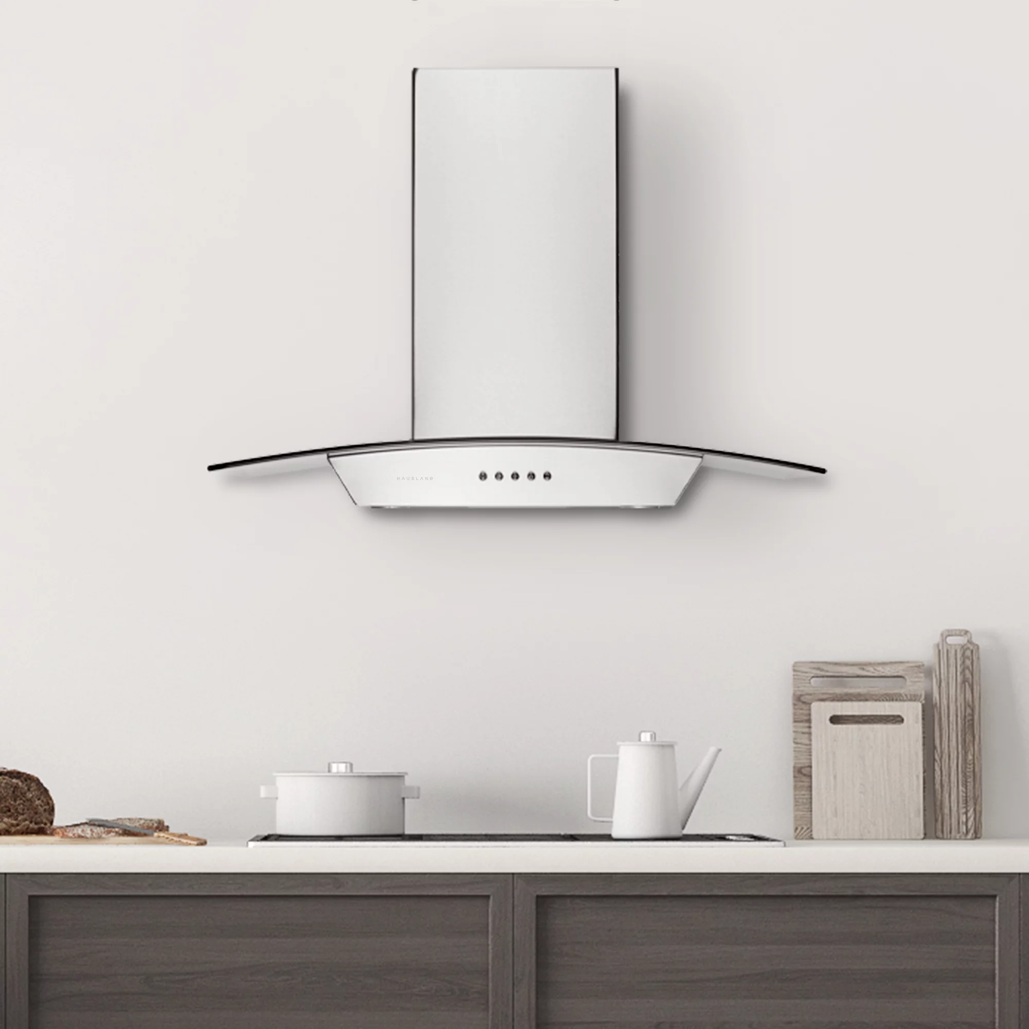 Chef's WM-630 36�� Wall Mount Range Hood | European Style | Stainless Steel with Tempered Glass | 750 CFM with 3 Speed Settings | 6 Layer Filter | Duct or Ductless Option