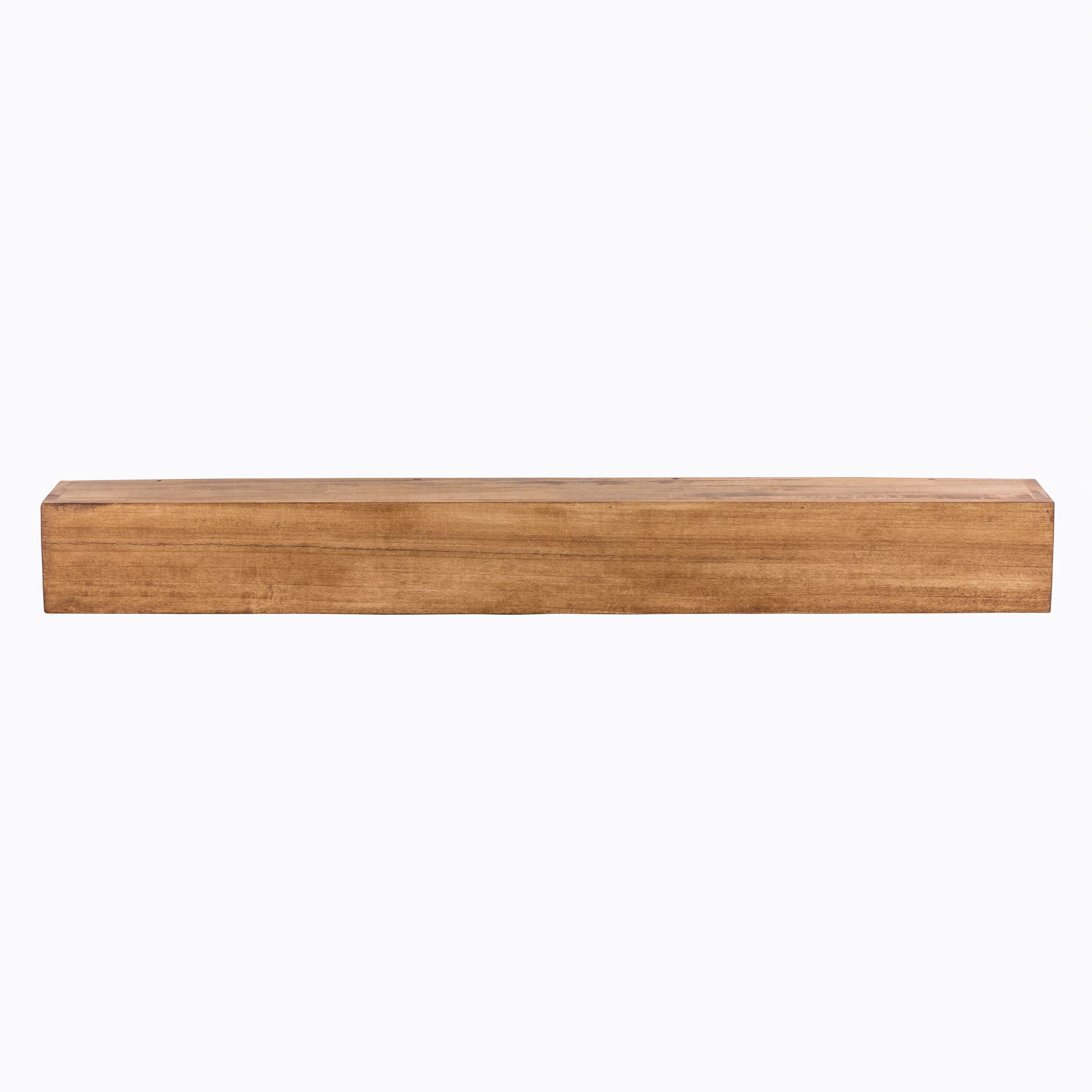 60' L x 5.5' H x 6.25' L Modern Farmhouse Aged Oak Fireplace Mantel