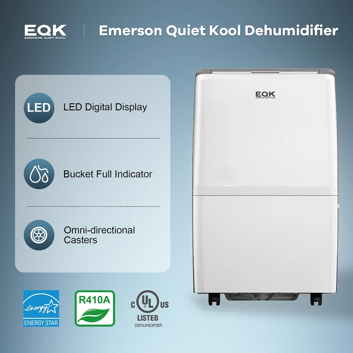 Emerson Quiet Kool 50 Pint Dehumidifier with Pump