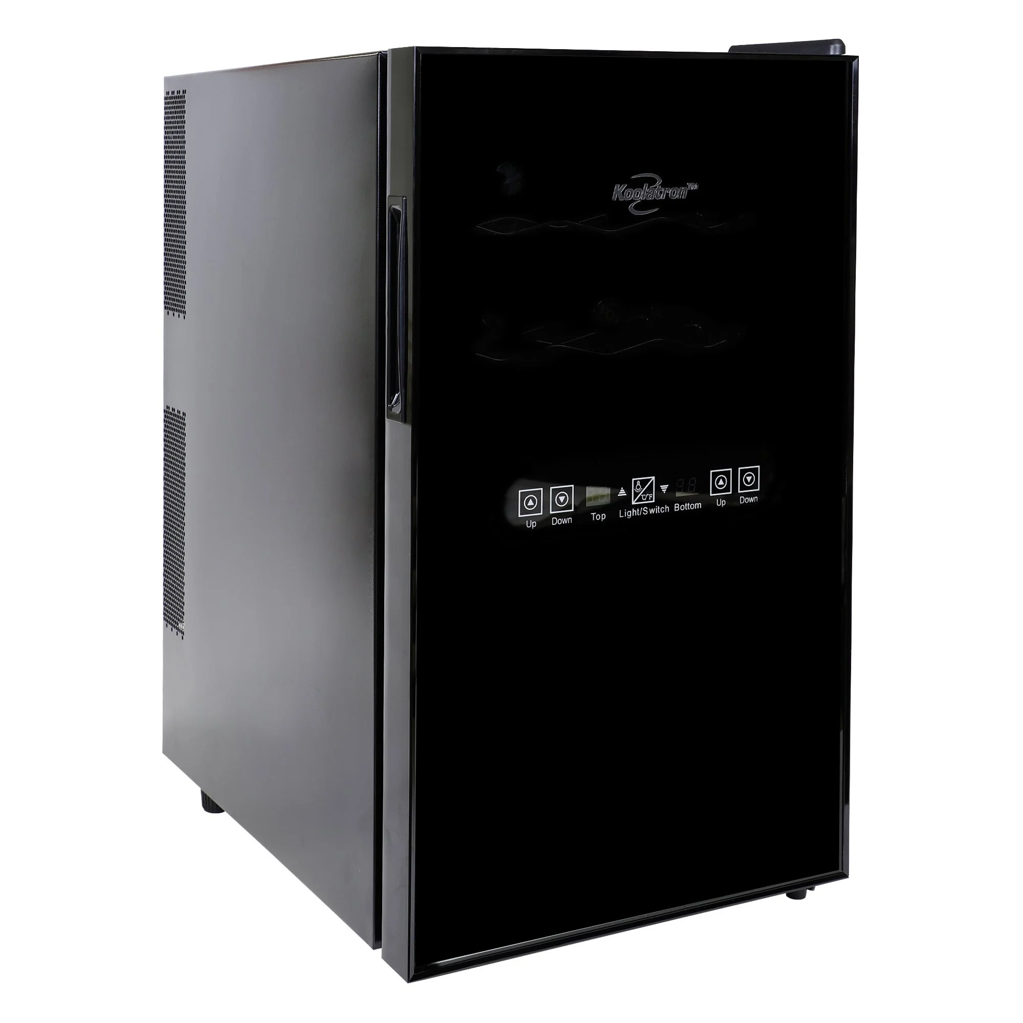 Koolatron 18 Bottle Dual Zone Wine Cooler Freestanding Wine Fridge Black