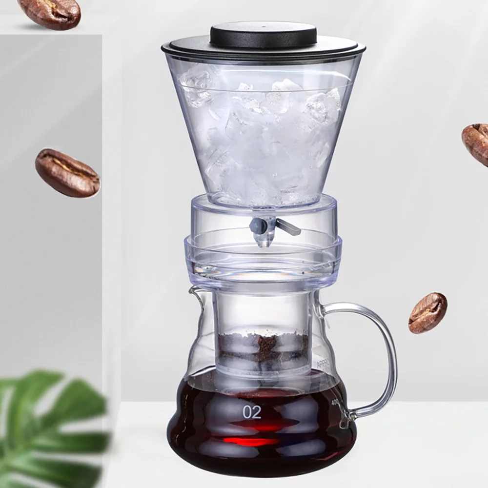 Cold Brew Glass Coffee Maker Heat Resistant Durable Coffee Pot Easy to Clean for Percolators Espresso Coffee - #1