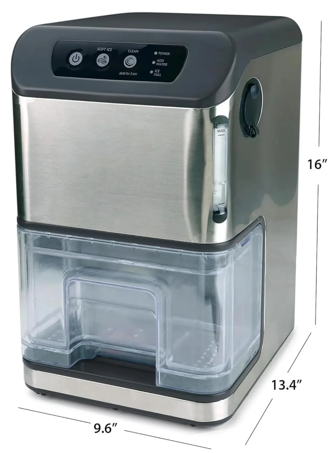 Commercial Ice Maker Machine, 55Lbs/24H Self-Cleaning LCE Maker Machine, Soft Chewable Pellet LCE Machine for Home Bar, Coffee Shop, Business