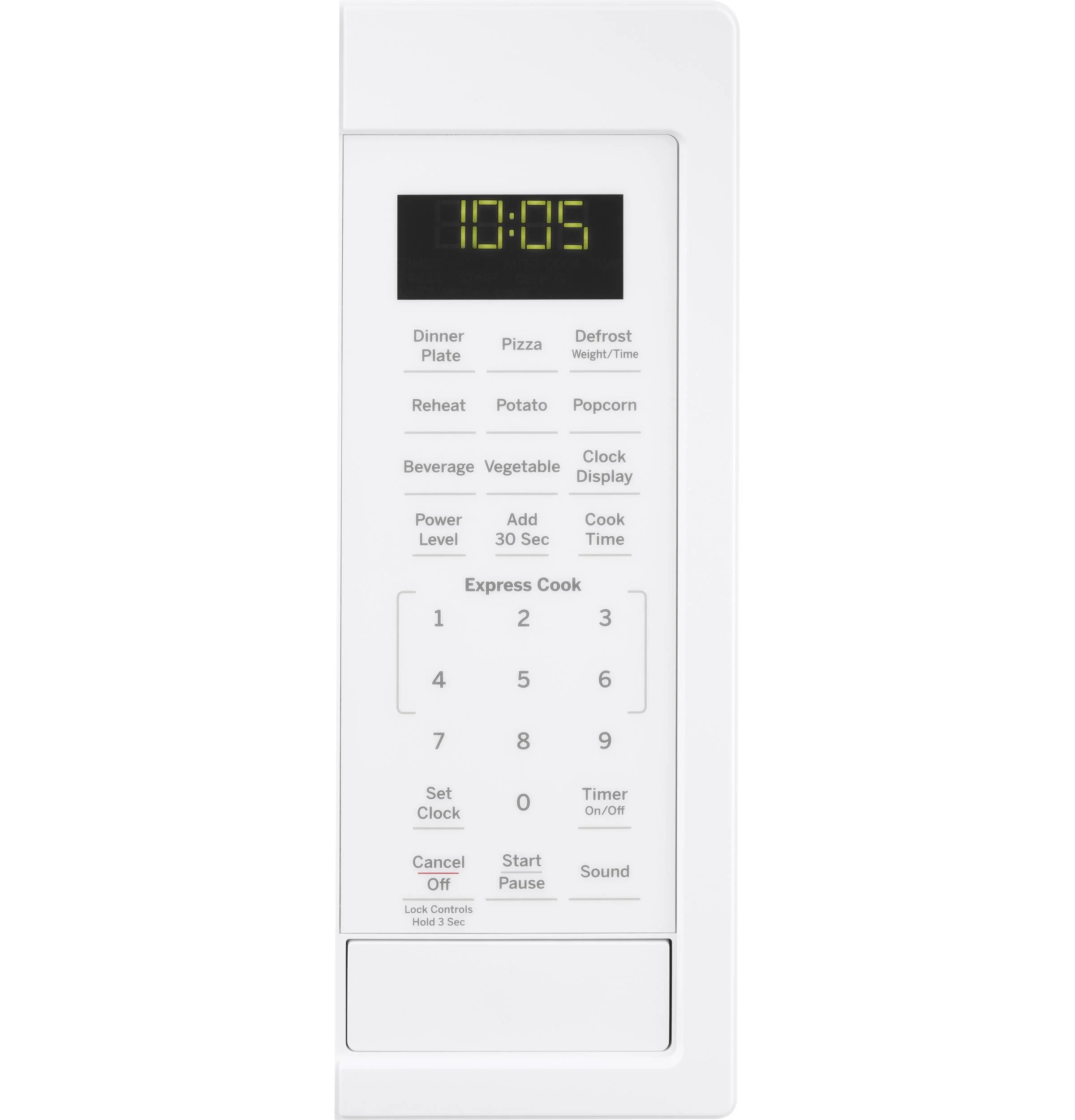 GE? 0.9 Cubic Foot Capacity Countertop Microwave Oven, White, JES1095DMWW