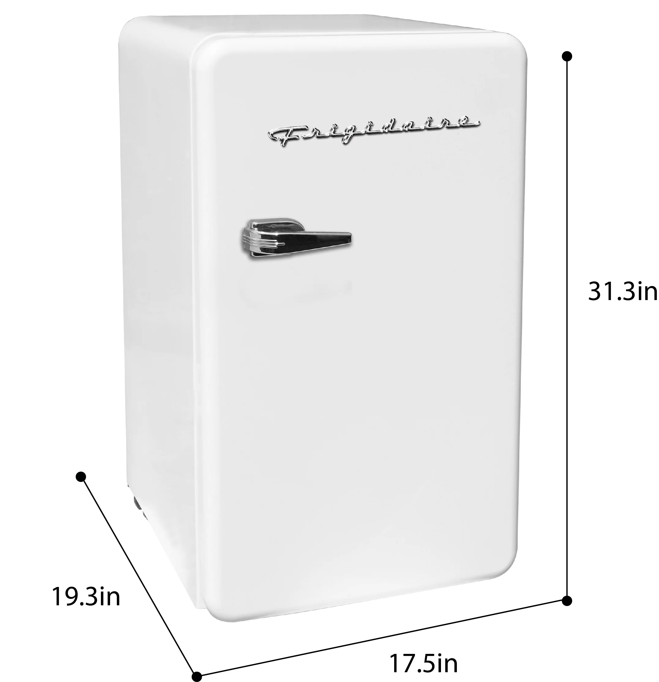 Frigidaire 3.2 Cu. Ft. Single Door Retro Compact Refrigerator EFR372, White