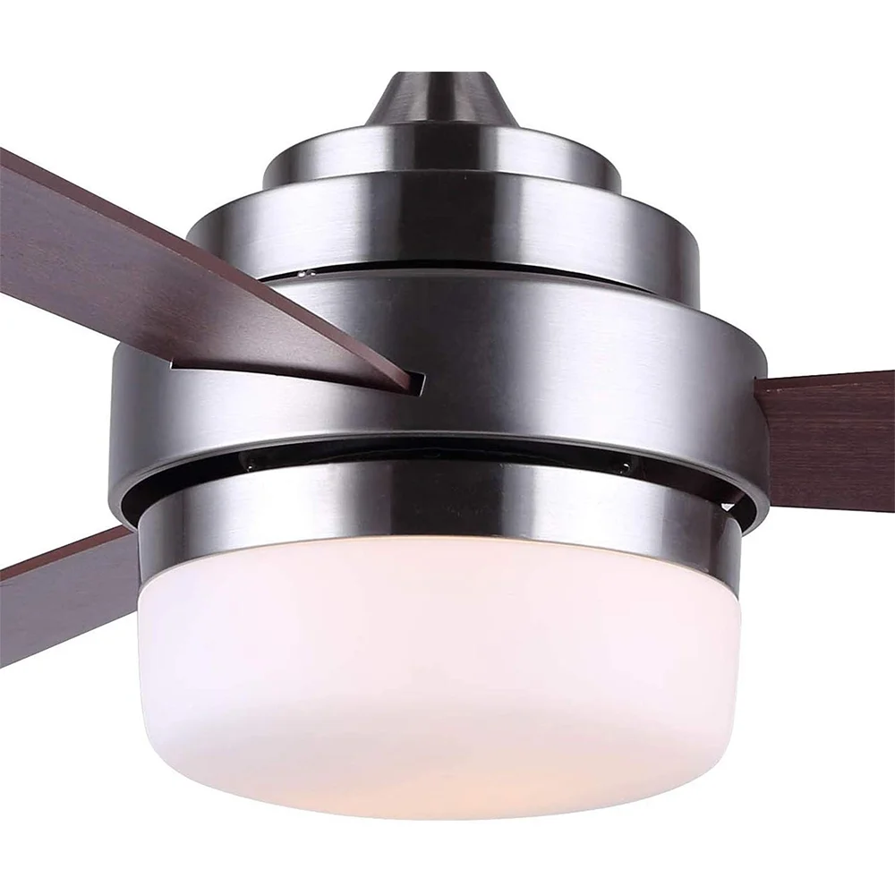 BLACK+DECKER BCF5262R 52-Inch 3-Bladed Remote Controllable Brushed Nickel Ceiling Fan with Reversible Blades