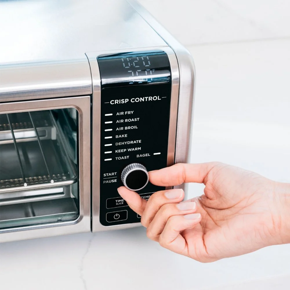 Foodi 8-in-1 Digital Air Fry Oven, Toaster, Flip-Away Storage, Dehydrate, Keep Warm - Stainless Steel/Black