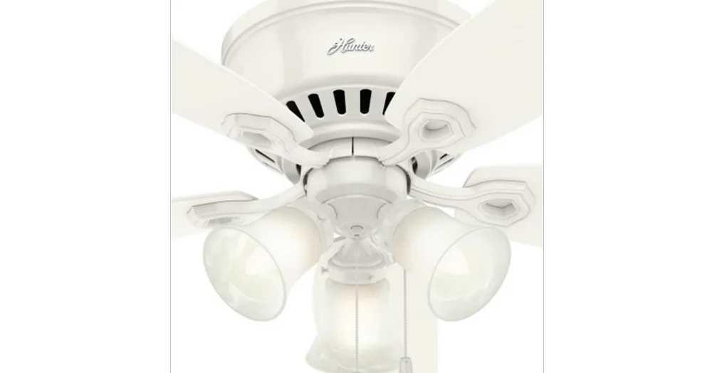 Hunter Builder Low Profile 52' Indoor Ceiling Fan with Light Kit, New Bronze