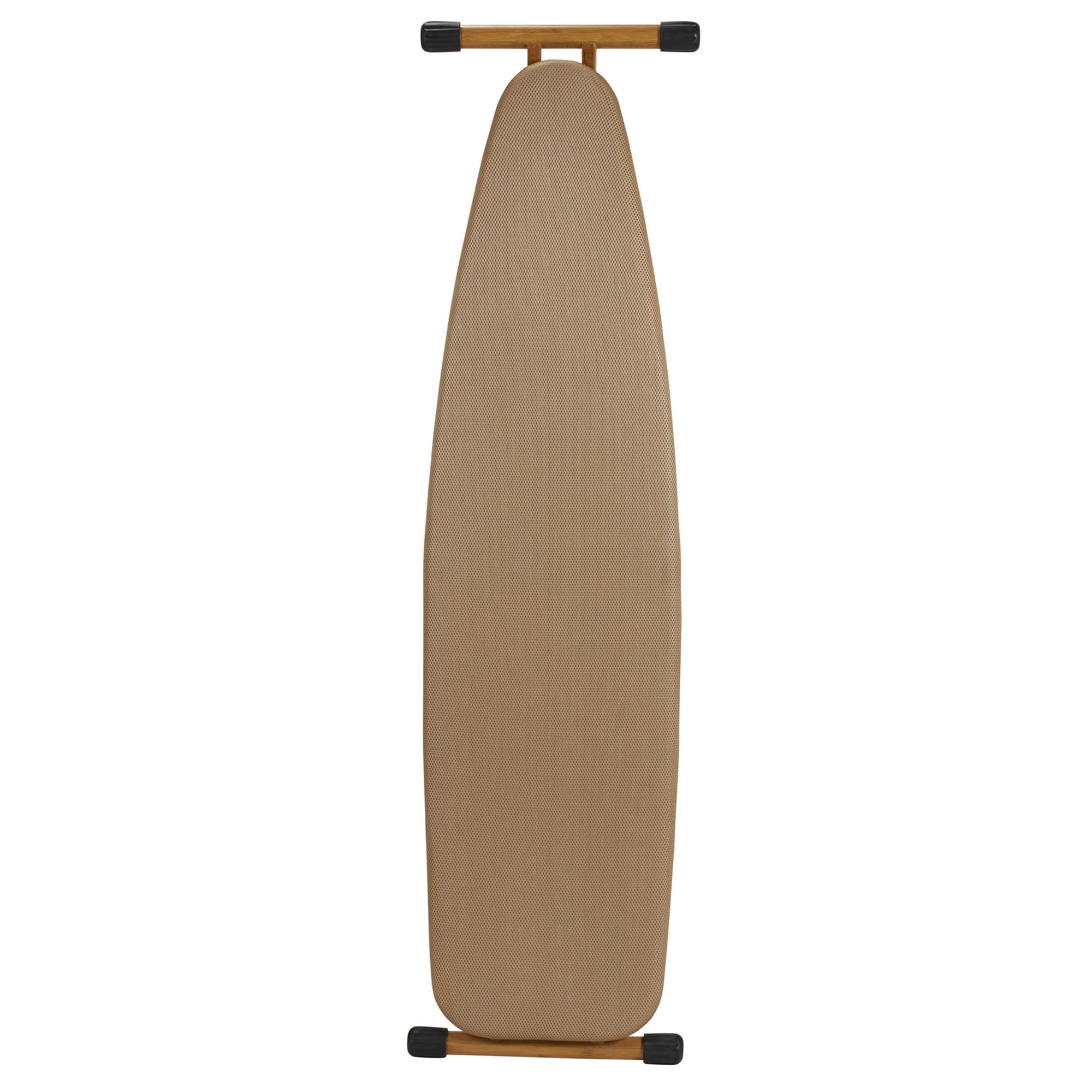 Household Essentials Bamboo 4-Leg Steel Top Ironing Board, Tan