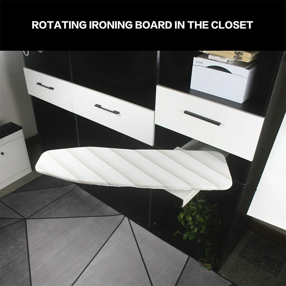 Closet Pull-Out Retractable Ironing Board White Cabinet Ironing Board Household