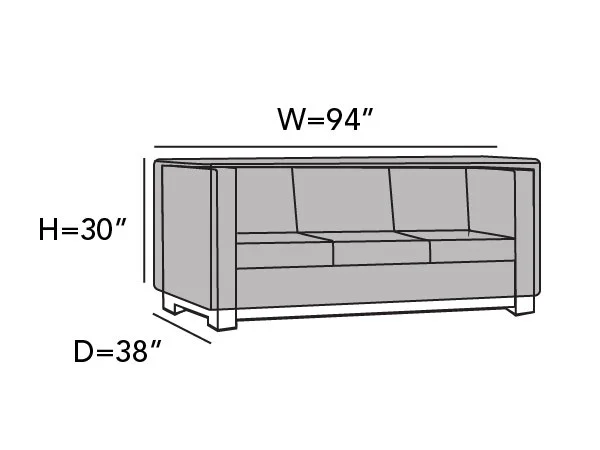 Covermates Outdoor Modular Sectional Sofa Loveseat Cover - Water Resistant Polyester, Drawcord Hem, Mesh Vents, Seating and Chair Covers-Khaki