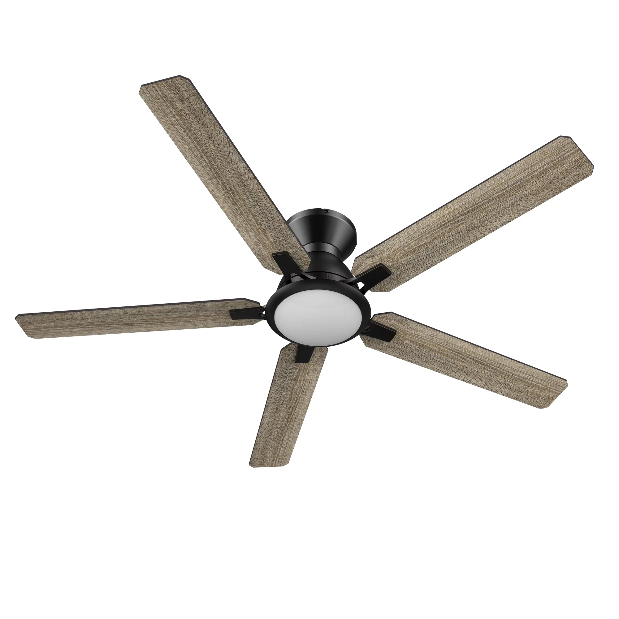 52' 5-Blade Low Profile DC Modern Ceiling Fan with Dimmable LED Light and Remote Control