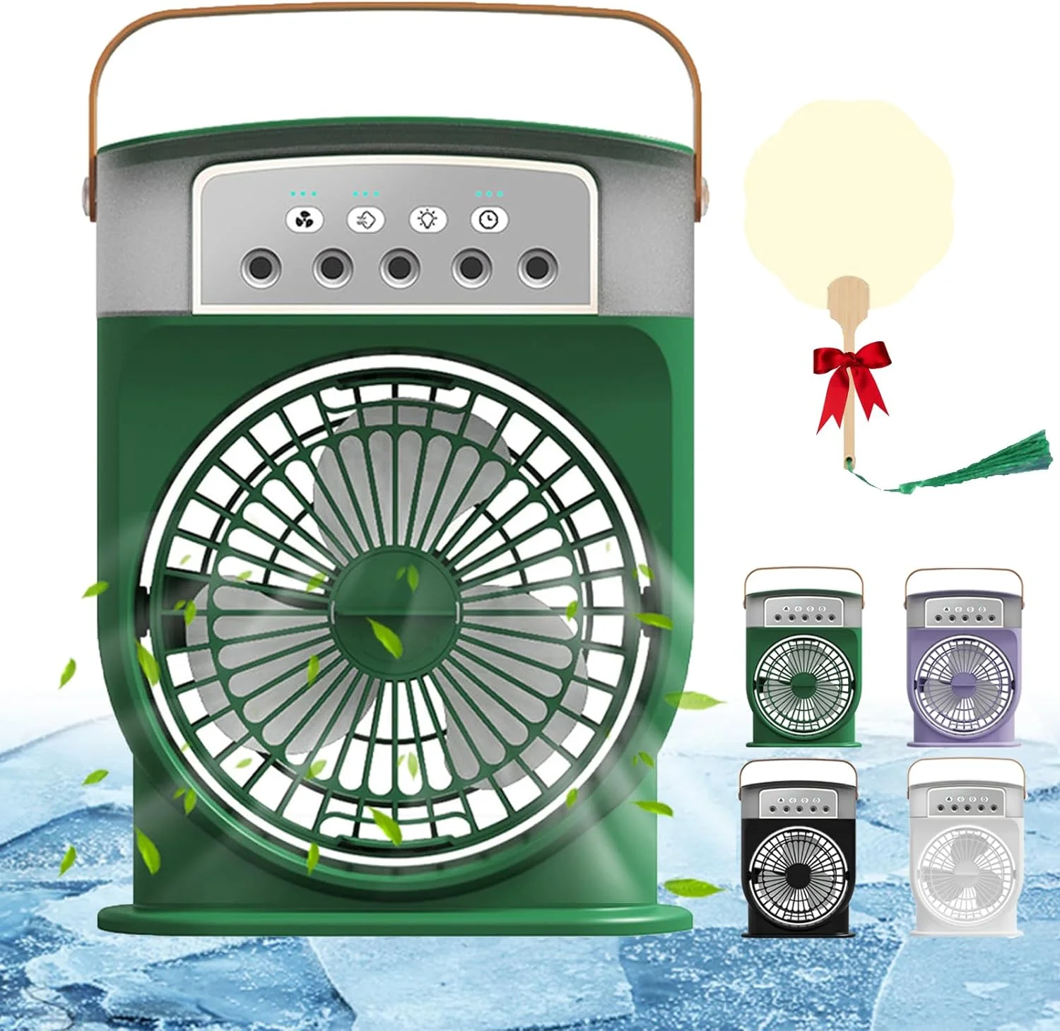Aqua Freeze Portable Air Cooler Fan, Aqua Freeze Portable Air Conditioner, Evaporative Air Cooler, 4-In-1 Mini Air Conditioner Fan,Three Wind Speeds for Your Desk, Nightstand, or Coffee Table (Purple)