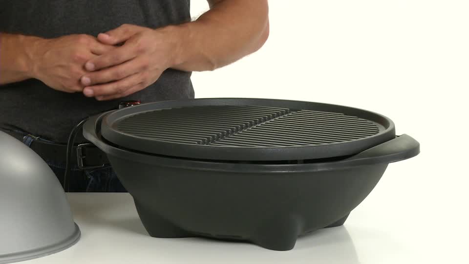 George Foreman 15 Serving Nonstick Indoor/Outdoor Electric Grill in Gun Metal