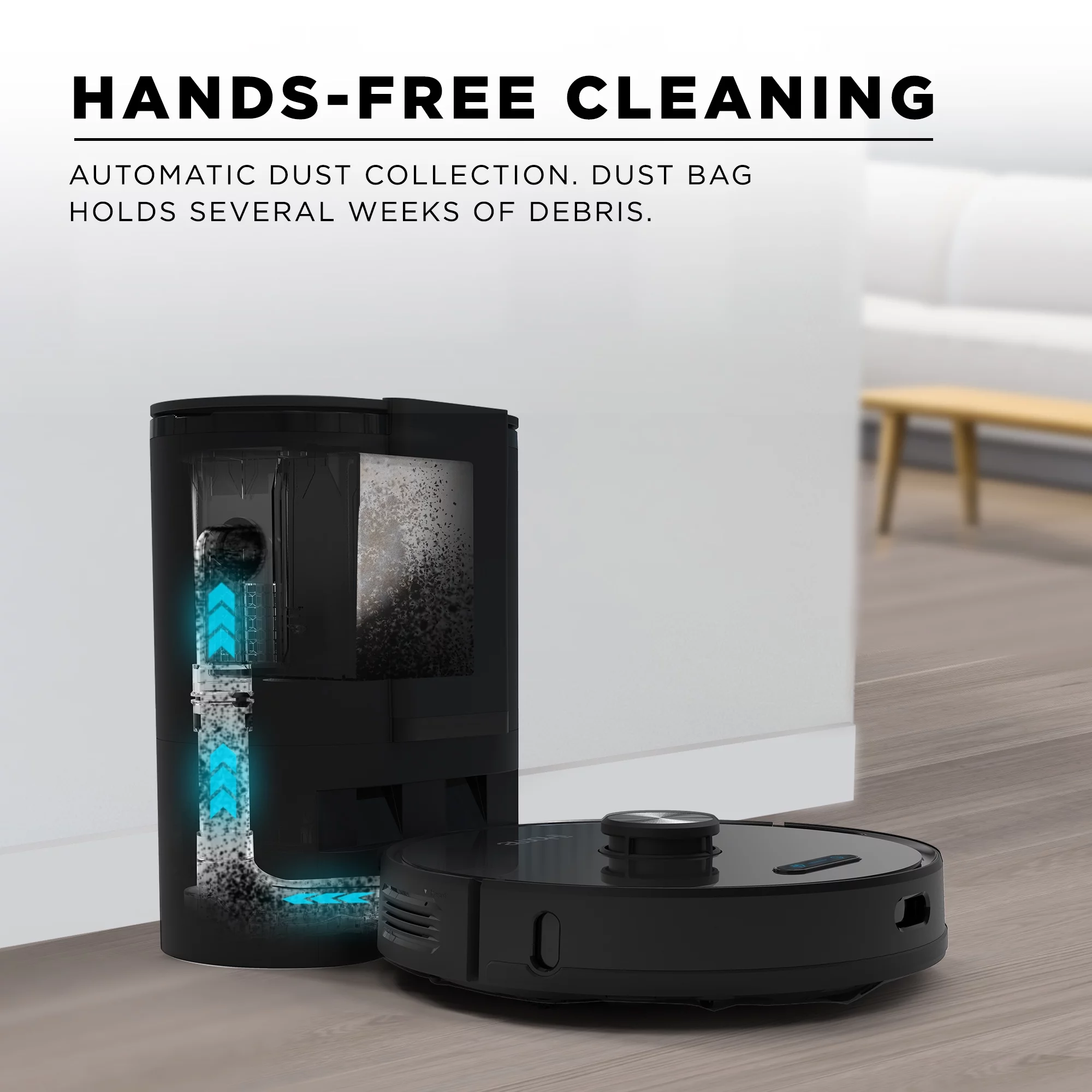 iHome AutoVac Nova Self Empty Robot Vacuum Mop, Laser and Home Map Navigation