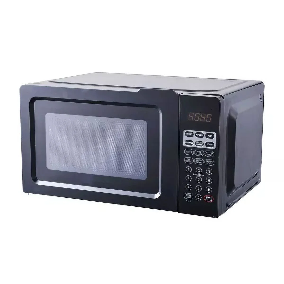 JAL 0.6 cu. ft. Capacity 700W Countertop Microwave Oven, End of Cook Signal, LED Display, 10 Power Levels - Black