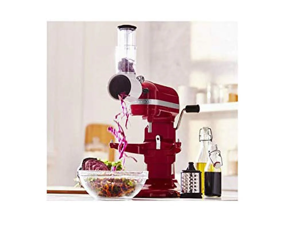KitchenAid Food Meat Grinder Salad Vegetable Slicer Shredder Stand Mixer Attachment Set KSM2VSGA