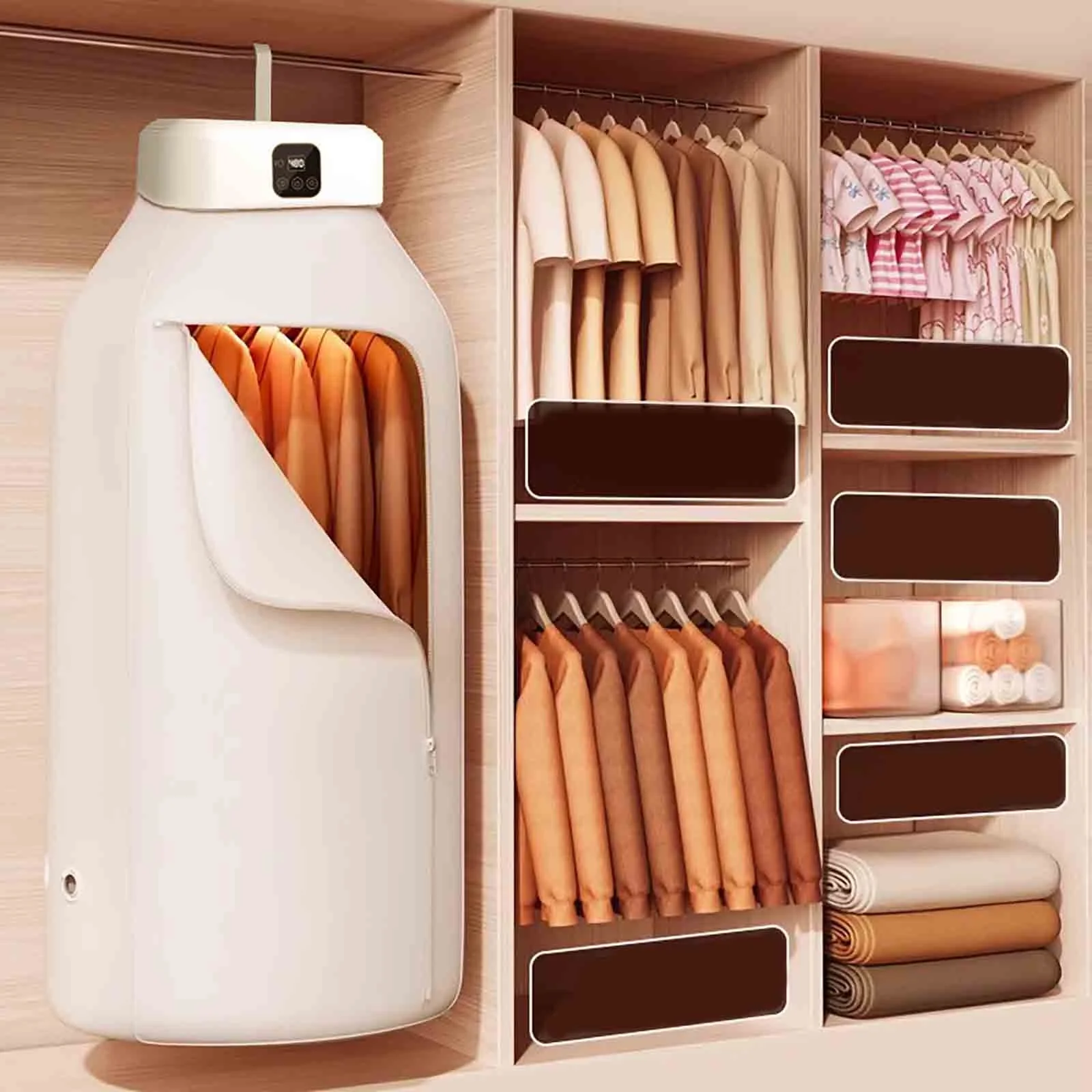 Fnyoxu Intelligent, Convenient, and Quick-Drying Household Clothes Dryer Foldable Storage for Baby Clothes Disinfection Dormitory Dryer