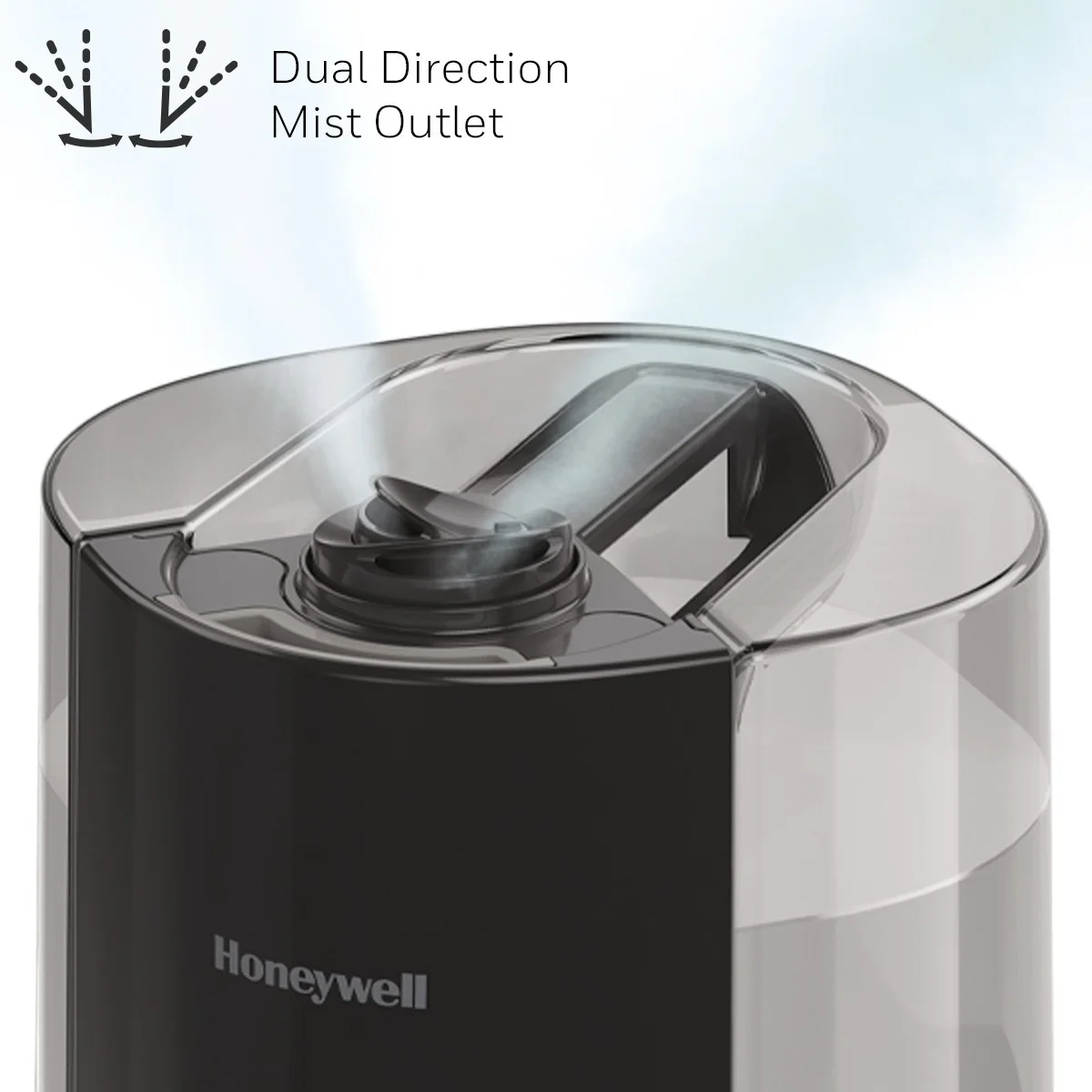 Honeywell Dual Comfort Cool Warm Mist Humidifier for Large Rooms 600 sq.ft, HWC775B, Black