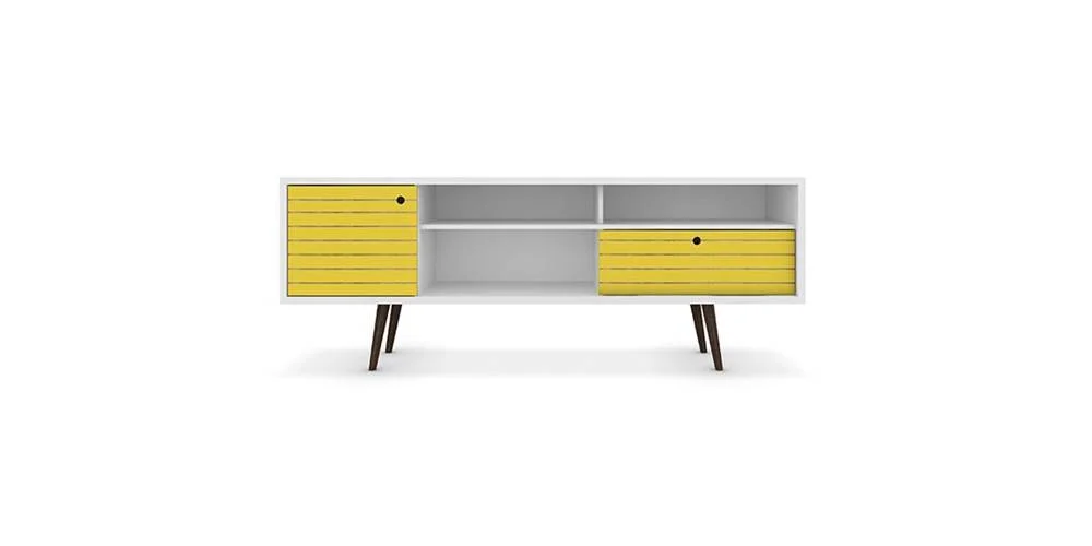 70.86' Mid Century - Modern TV Stand with 4 Shelving Spaces and 1 Drawer, (MHC-202AMC64)