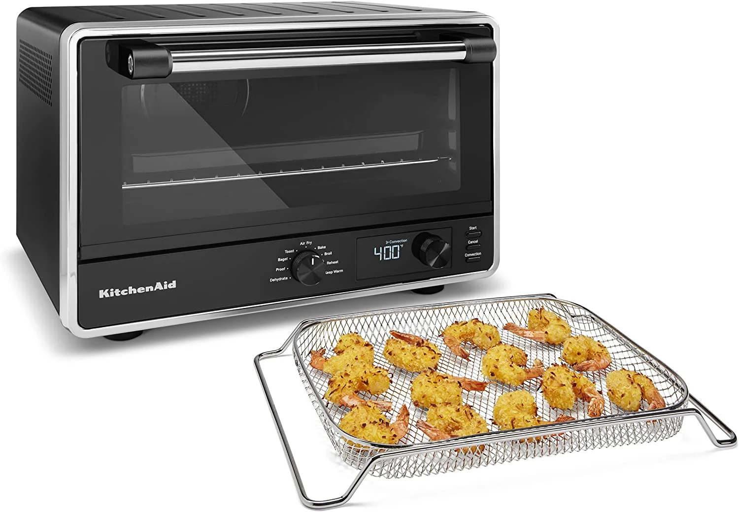 KitchenAid Digital Countertop Oven with Air Fry - KCO124BM & 4-Slice Toaster with Manual High-Lift Lever - KMT4115