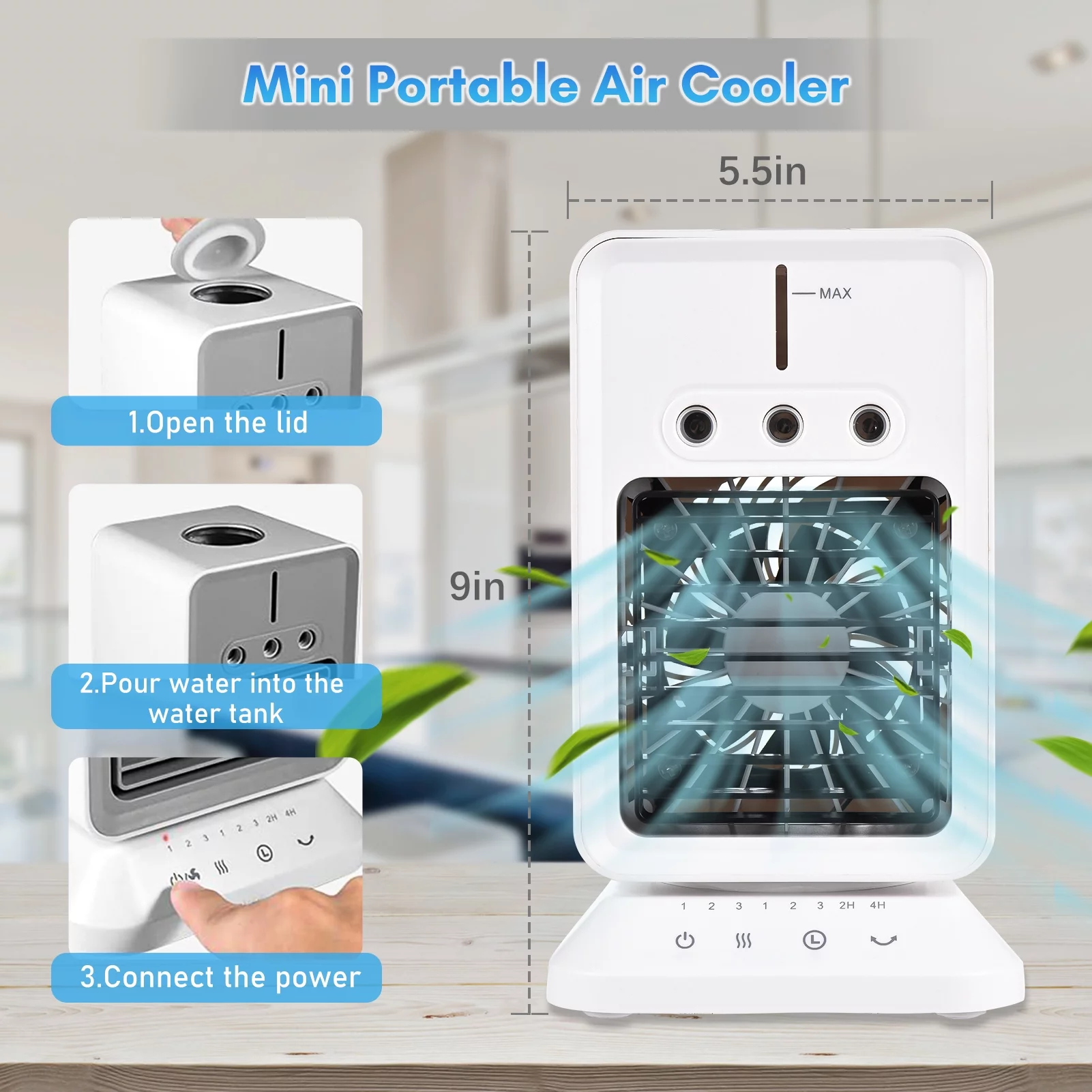 Air conditioning fan,3 Wind Speeds Office Use Cooler Room With Fan Air Cooler Air Cooler Room With 3 Wind Bedroom Office Adjustable Wind Usb Room With 3 Speeds Adjustable Wind