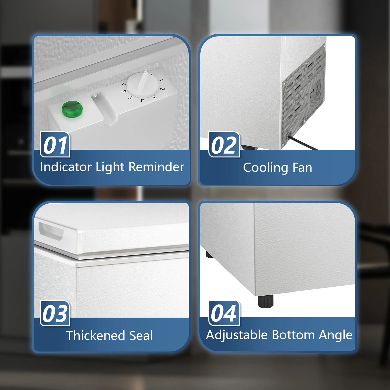 KISSAIR 1.8 cu.ft. Chest Freezer Freestanding Top Open Door Compact Freezer with Adjustable Temperature-White