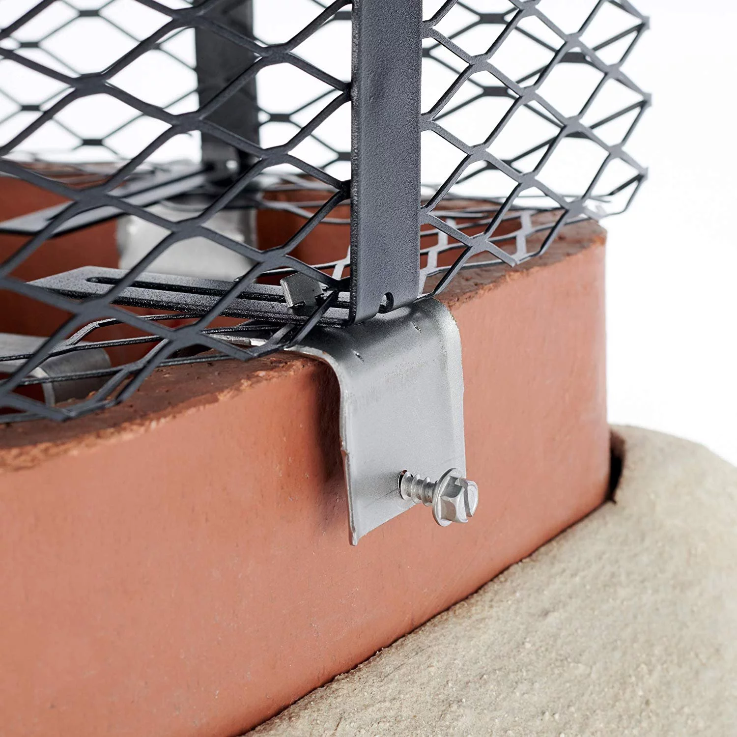 HY-C SCADJ-L Shelter Adjustable Clamp On Single Chimney Cover, Fits Outside Various Sizes of Existing Clay Flue Tile, Large, Black Galvanized Steel