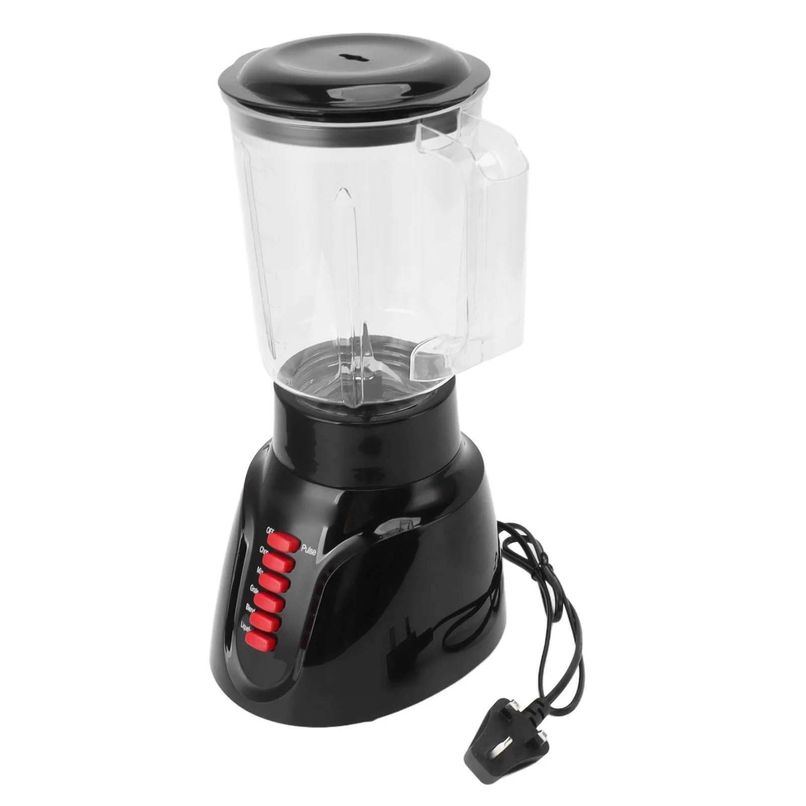 500W 1500ML 600ML Blender Juicer Juice Extractor Soy Milk Machine Nut Milk Maker UK Plug 220V Black YZRC