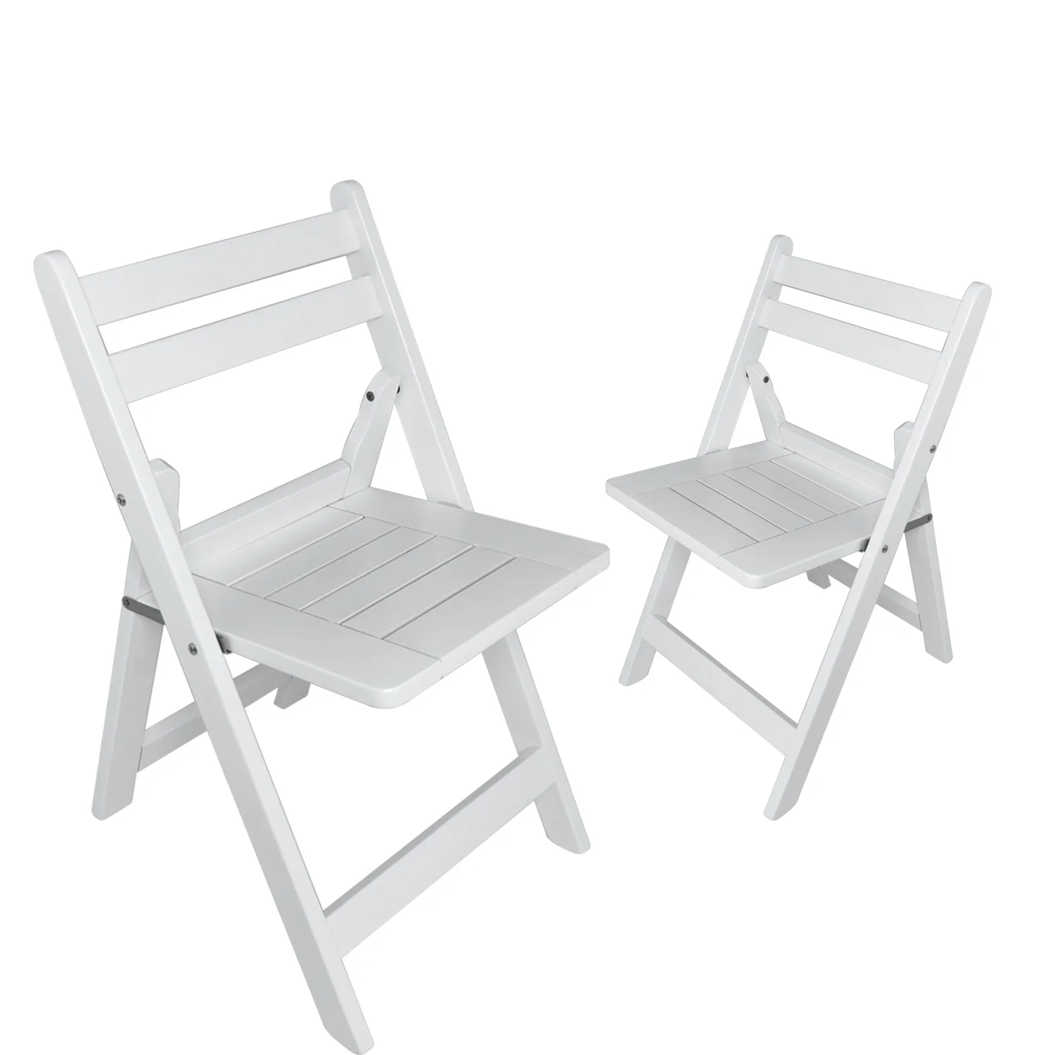Ampeliod��cor Comfort Leisure Wood Folding Chair(Set of 2), White, 18.1'x24.8'x29.5