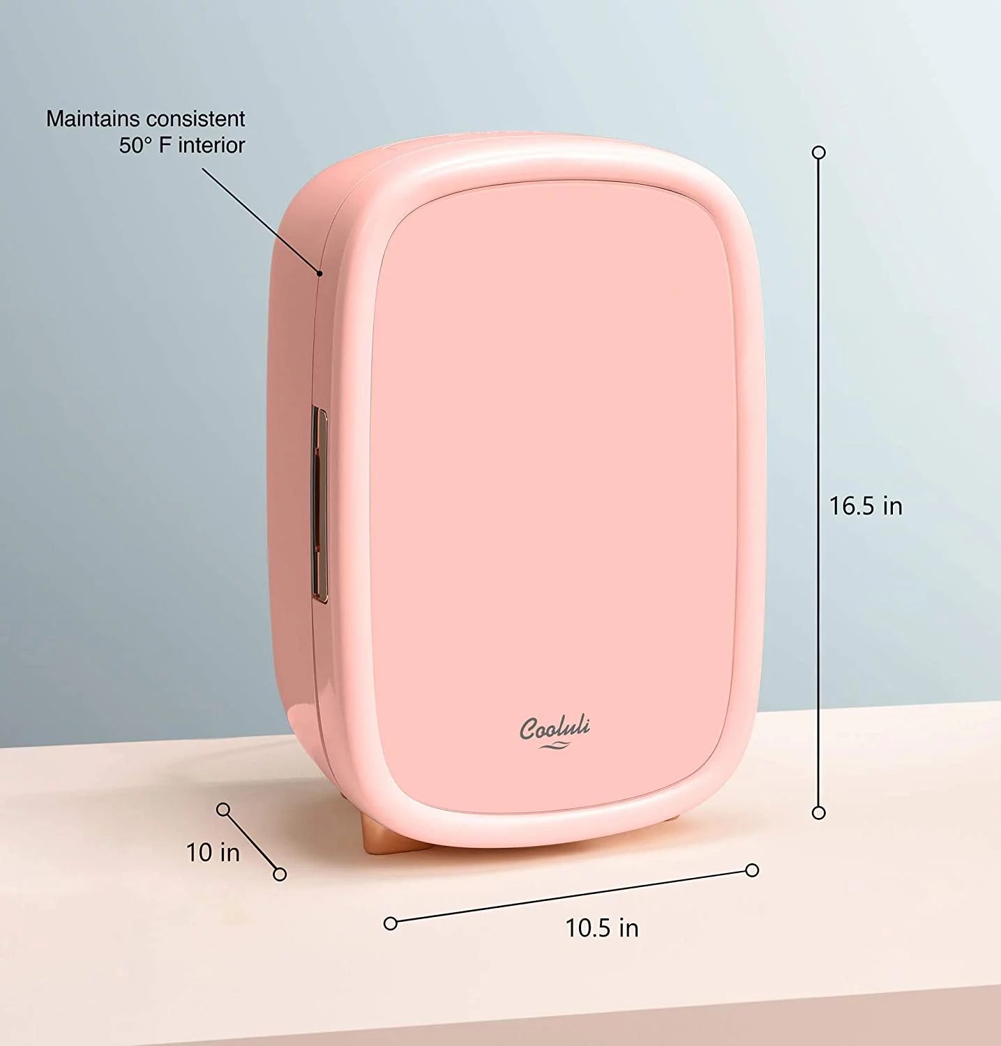 Cooluli 12 Liter Beauty Mini Fridge, Pink