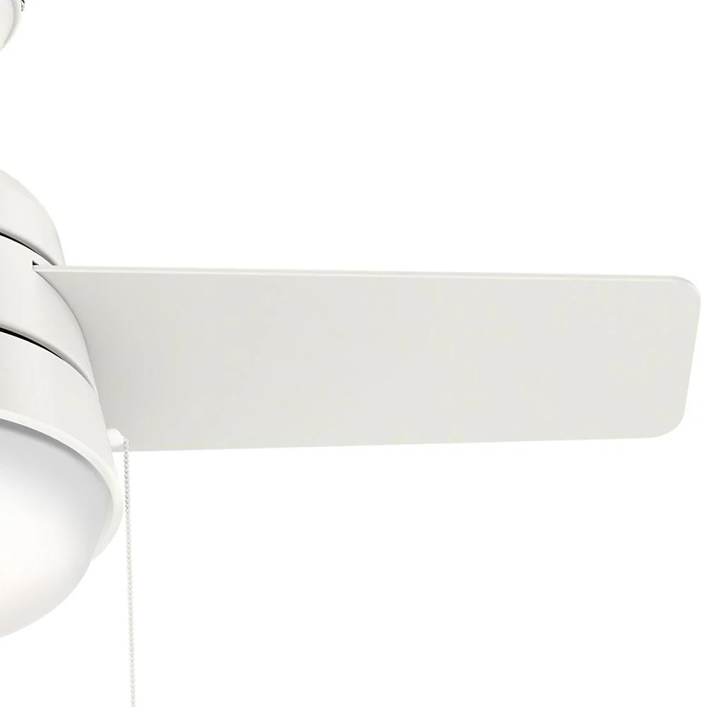 Hunter Fan Company Aker 36 Inch Indoor Ceiling Fan with LED Light Kit, White