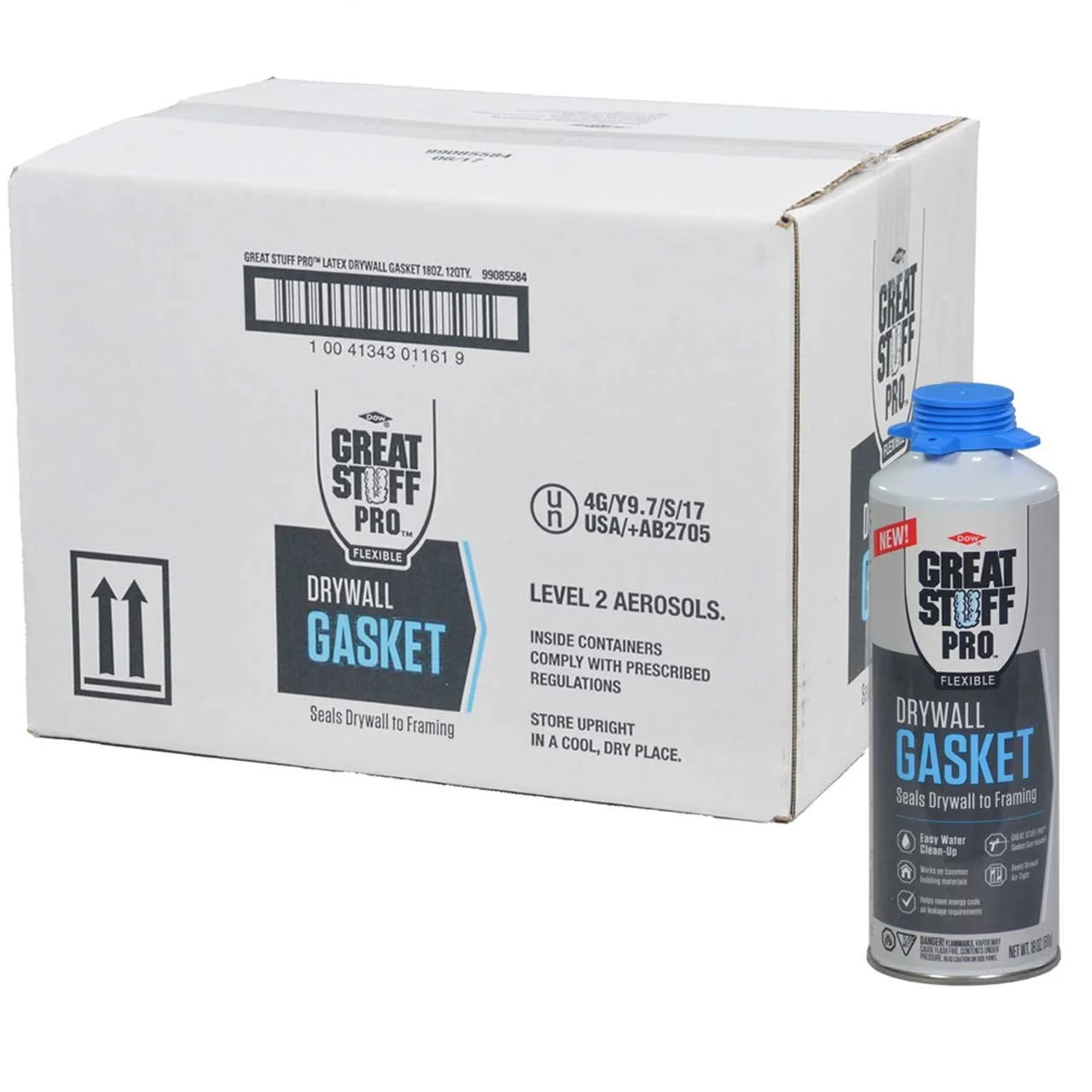 GREAT STUFF PRO Flexible Drywall Gasket - 18 oz, One Component, Water Based, Air Cured, Drywall Sealant. Pack of 12. for Use Only with Great Stuff Pro Gasket Dispensing Gun Not Included