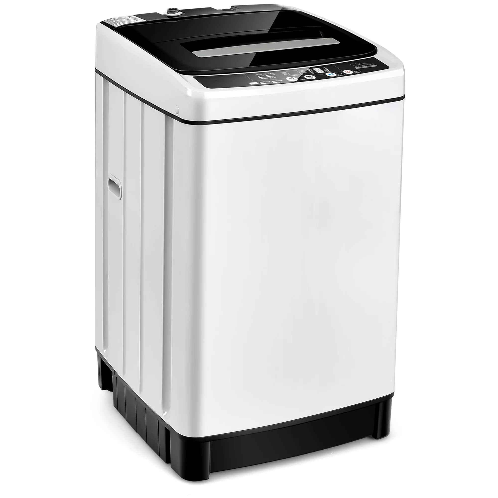 Gymax Capacity 11 lbs. Compact Full-automatic Washing Machine Laundry Washer, White