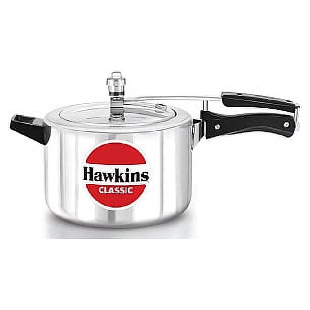 Hawkins Classic CL12 12 L Aluminum Pressure Cooker, Medium, Silver