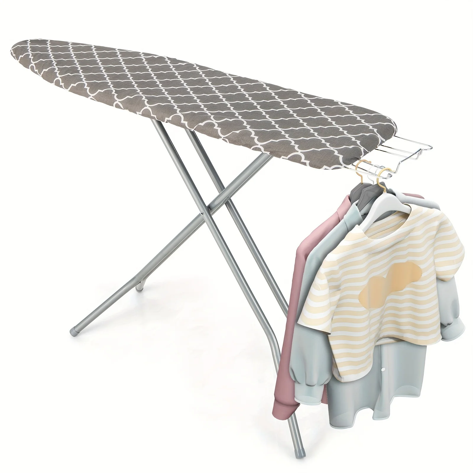 Foldable 60�� X 15�� Ironing Board with Iron Rest and Extra Cotton Cover for Home Office Apartment College Dorm - Essential Back to School Supplies and Travel Accessories