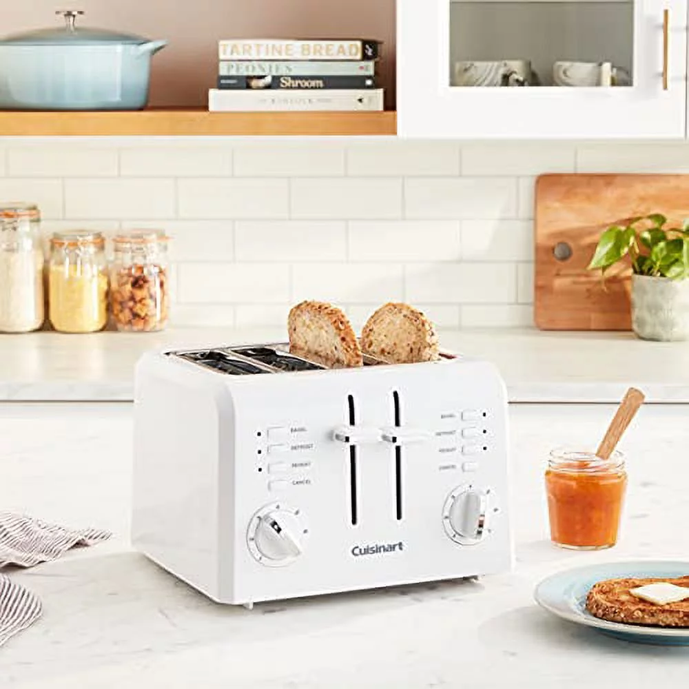 Cuisinart CPT-142P1 2-Slice Compact Plastic Toaster, 4, White