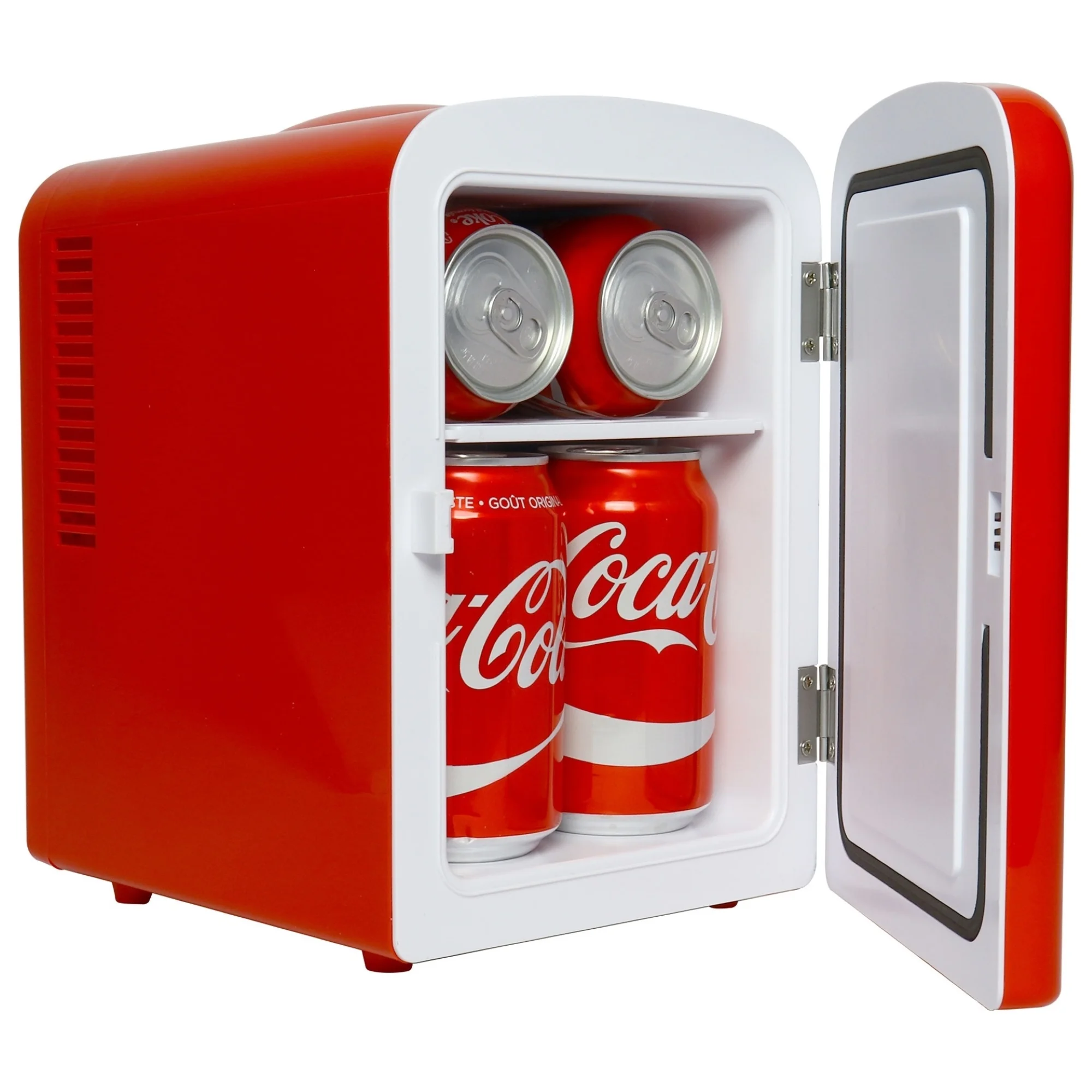 Coca-Cola Polar Bear 4L Portable Mini Cooler, 6 Can Beverage Mini Cooler for Travel