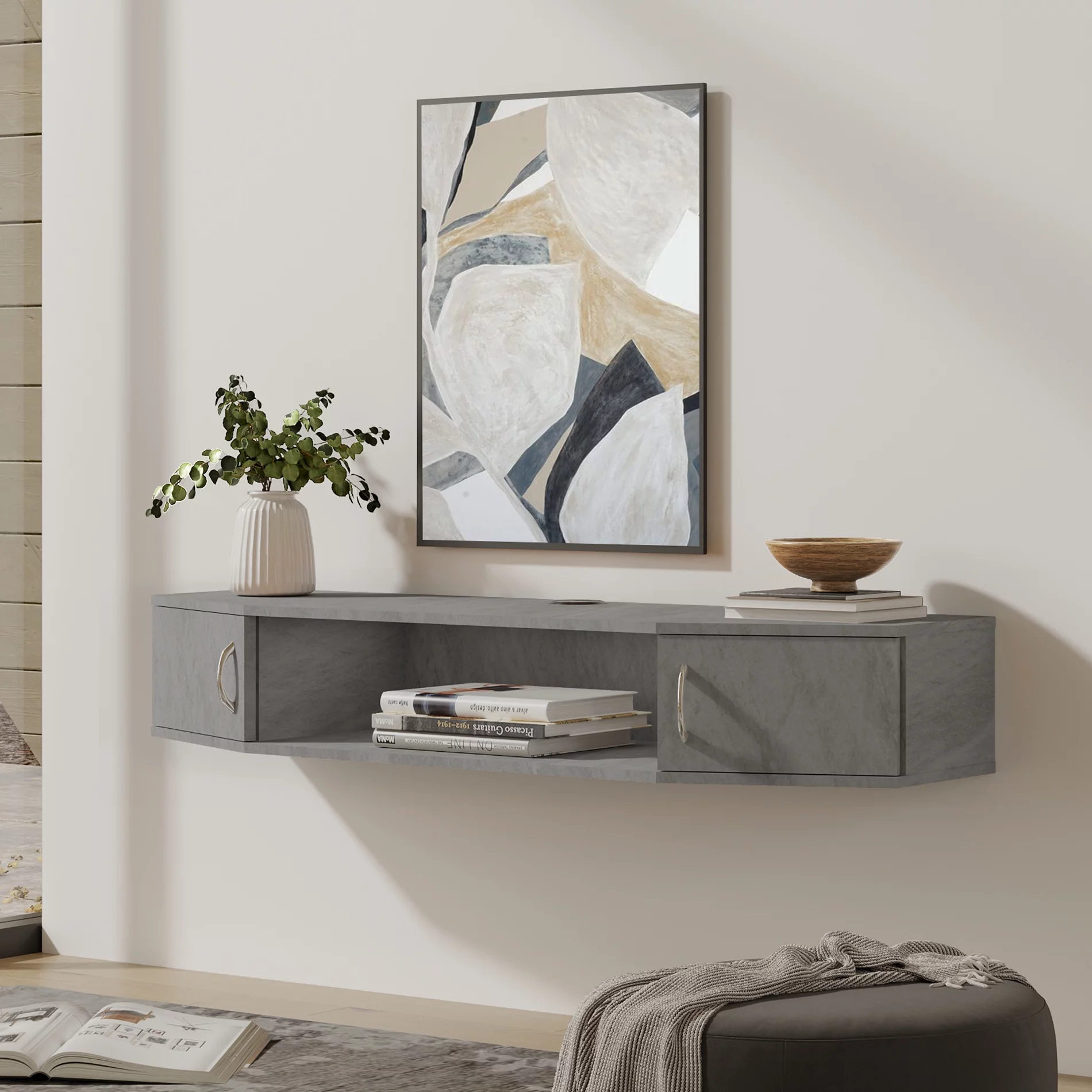 FITUEYES Floating TV Stand for TVs up to 50