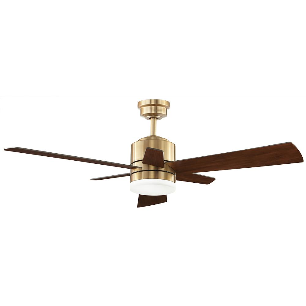 Home Decorators Hexton 52' LED Indoor Brushed Gold Ceiling Fan
